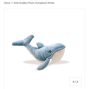 Keiki Kuddles Plush, Humpback Whale 15”